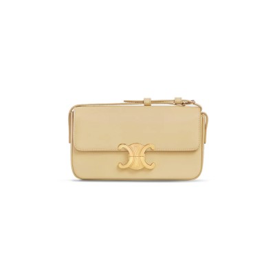CELINE SHOULDER BAG CLAUDE IN SHINY CALFSKIN 194143BF4.11PA (20*10*4cm)